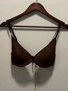 SKIMS Weightless Scoop Bra, Cocoa Brown Underwire, NWT, Size 34D